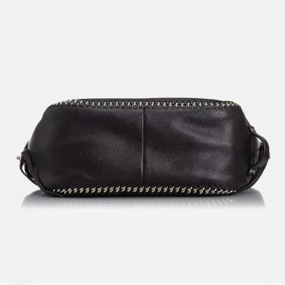 NWT Coach Whiplash Black Leather Tatum Satchel Bag w/ Gold Accents Retail $550 - Picture 4 of 12